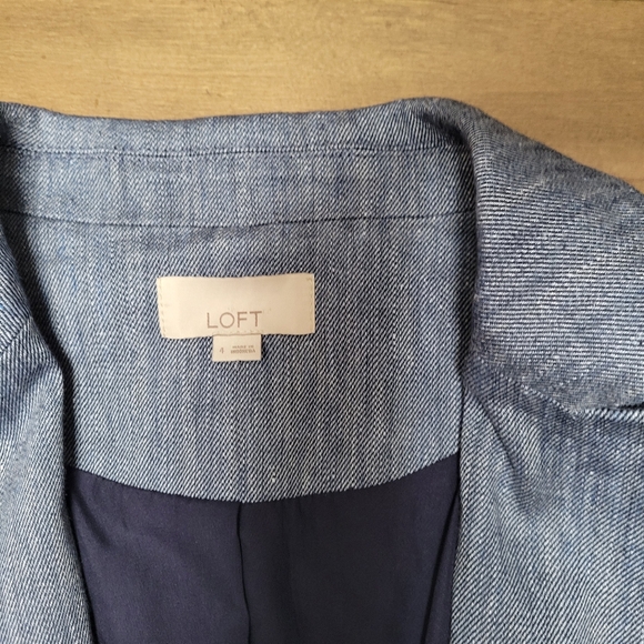 Loft Chambray Linen-look blazer - Picture 4 of 4